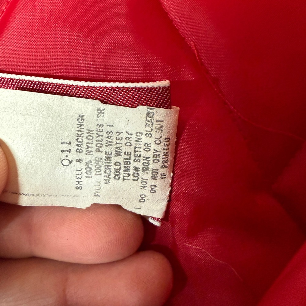 Vintage 1980s NASCAR Winston Cup Series Jacket Mens Large Red Puffer Made in USA - Picture 7 of 16